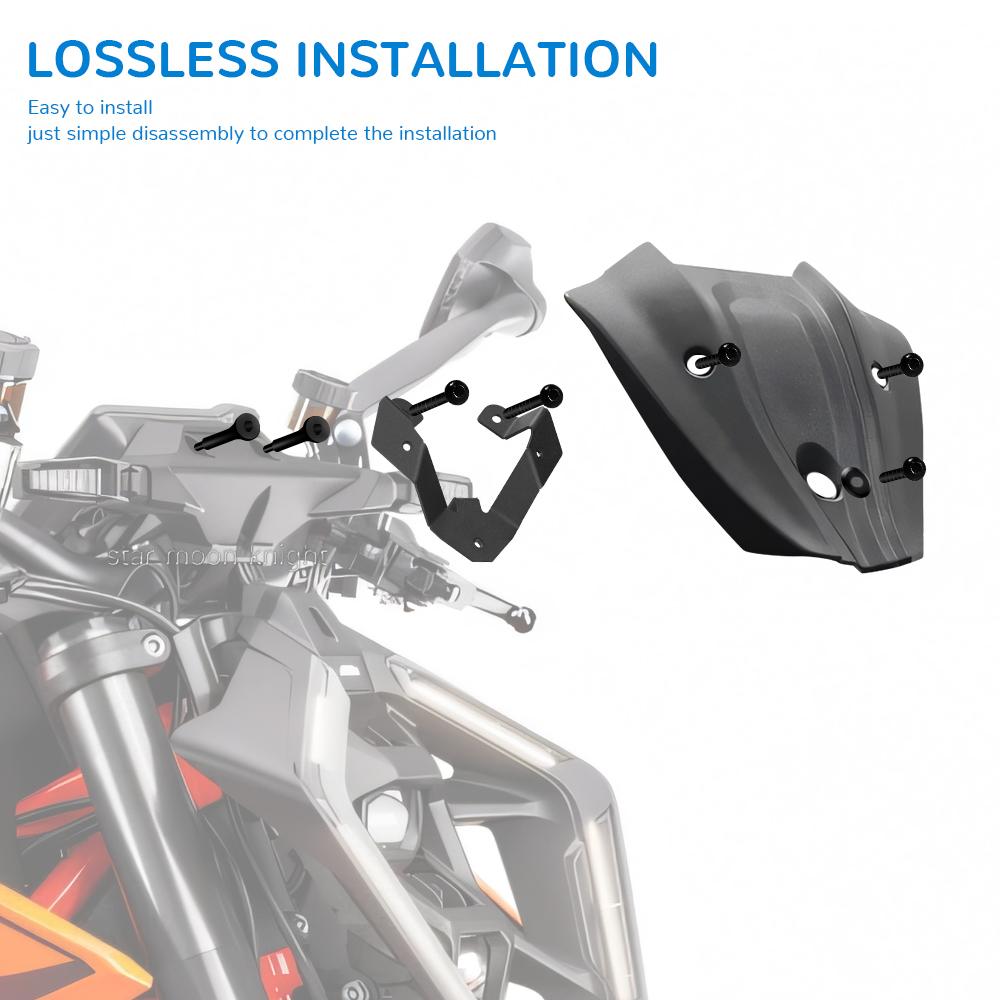 Motorcycle Accessories For 1390 Super Duke R 1390 SuperDuke R EVO 2024- Fly Screen Front Small Windshield Fairing