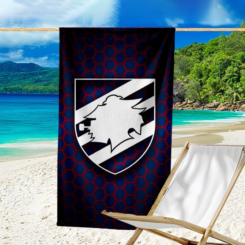 Sam-pdoria Team Emblem Beach Towel - Soft, Absorbent Microfiber, Lightweight, Ideal for The Beach, Parties, Travel, Camping Fan Gifts