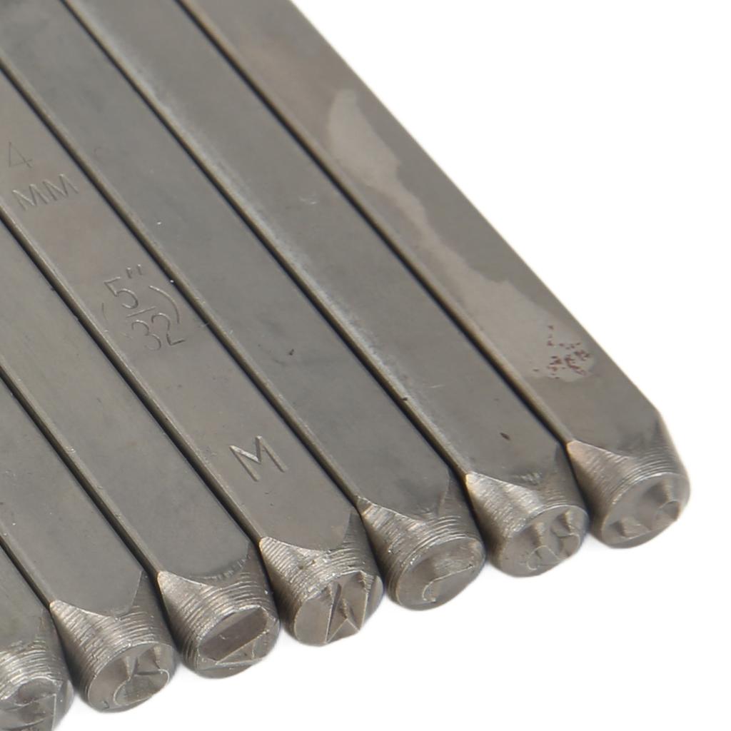 27-teiliges Metallstempel-Set aus Kohlenstoffstahl, Metall-Buchstabenstempel-Set für Schmuck, Leder, mit Aufbewahrungsbox