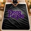Flannel BlanketDeep Purple Warm Soft Throw Blanket for Indoor Sofa Bed Living Room Use