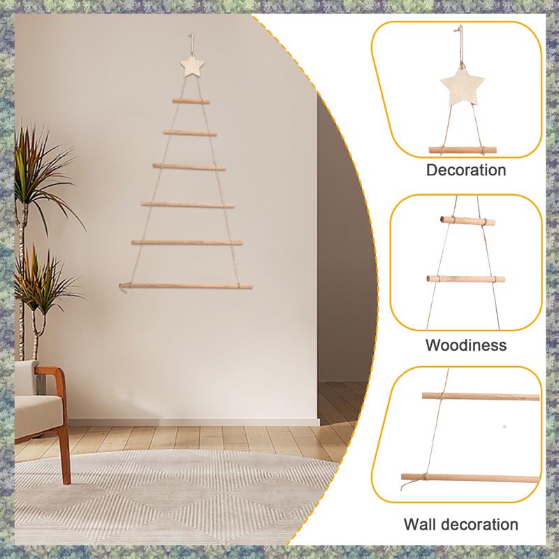 WON DIY Wooden Christmas Tree Wooden Wall Hanging Christmas Tree New Year Decoration For Home Ornaments