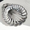 Silver Color Embossed Food Tray Shell Shape Jewelry Storage Tray Dessert Plate Photo Props