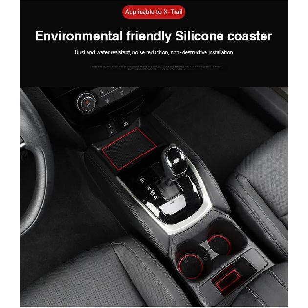 Tapetes para Porta-Copos e Compartimentos de Carro Para Hyundai Sonata LF 2015 2016 2017~ Tapete de Borracha Antiderrapante para Porta Adesivos de Canaleta de Porta Acessórios