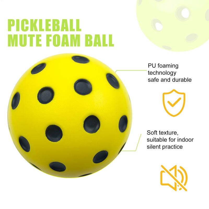 Palline da pickleball silenziose, palline da pickleball in schiuma silenziose, palline da allenamento con rimbalzo identico a quello di una vera pallina, pallina da pickleball in PU morbido per uso interno