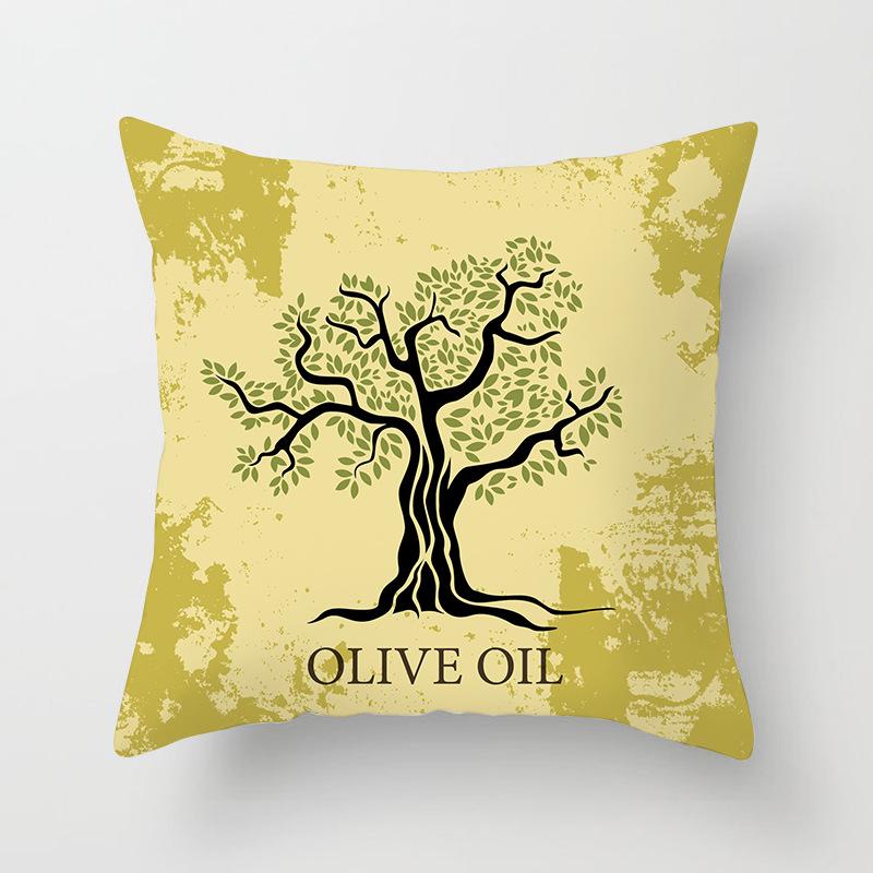 Ins Plant Flower Pillow Digital Printing Car Sofa Cushion Cover Shopee Home Soft Furnishings