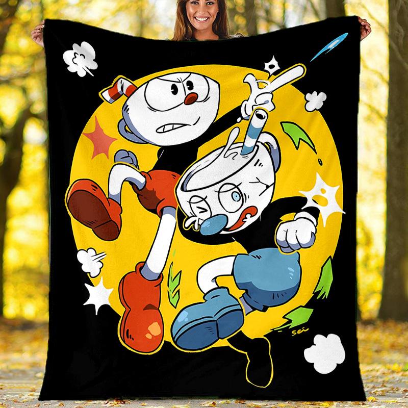 Cuphead Printed Throw Blanket—lightweight,soft,warm;versatile Blanket for All Seasons—perfect As &air-conditioning Throw,nap Blanket