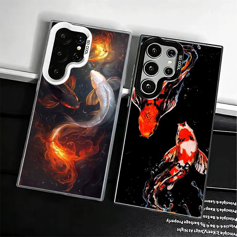 Golden Carp Lucky Koi Shockproof Phone Case for Samsung Galaxy S26 Edge S25 Ultra S24 FE S23 Plus S21 Cover Anti Fall Fundas