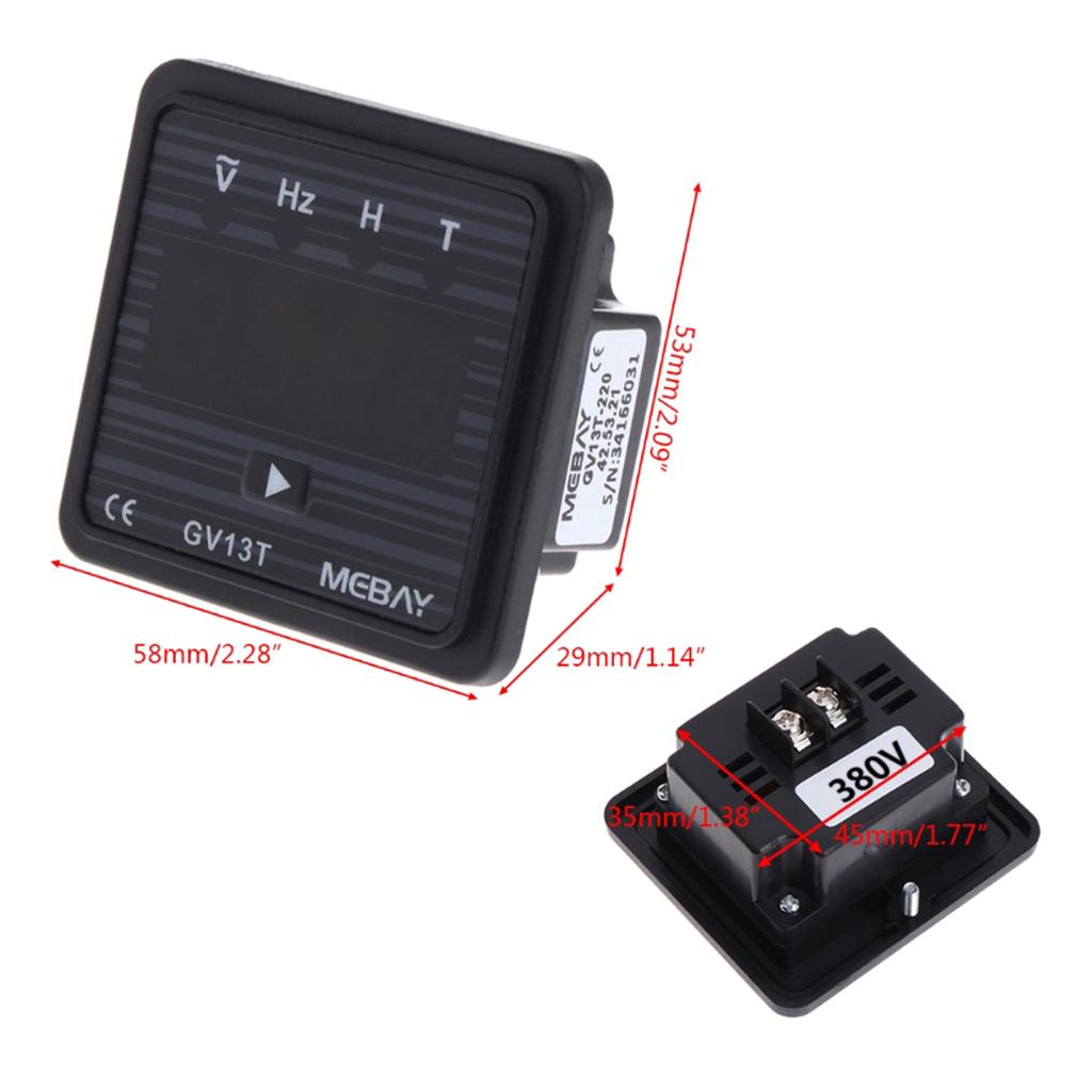 Comapct Diesel Generator Digital Display Panel Voltmeter Frequency Hour Test Meter Gauge Accumulating Time Display