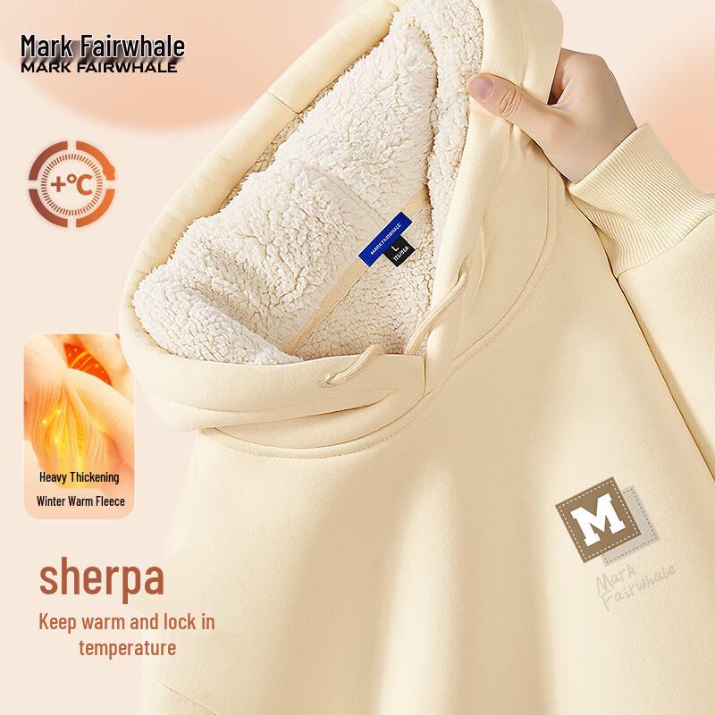 MARK FAIRWHALE Men s Plush-Lined Hooded Winter Sweatshirt XL