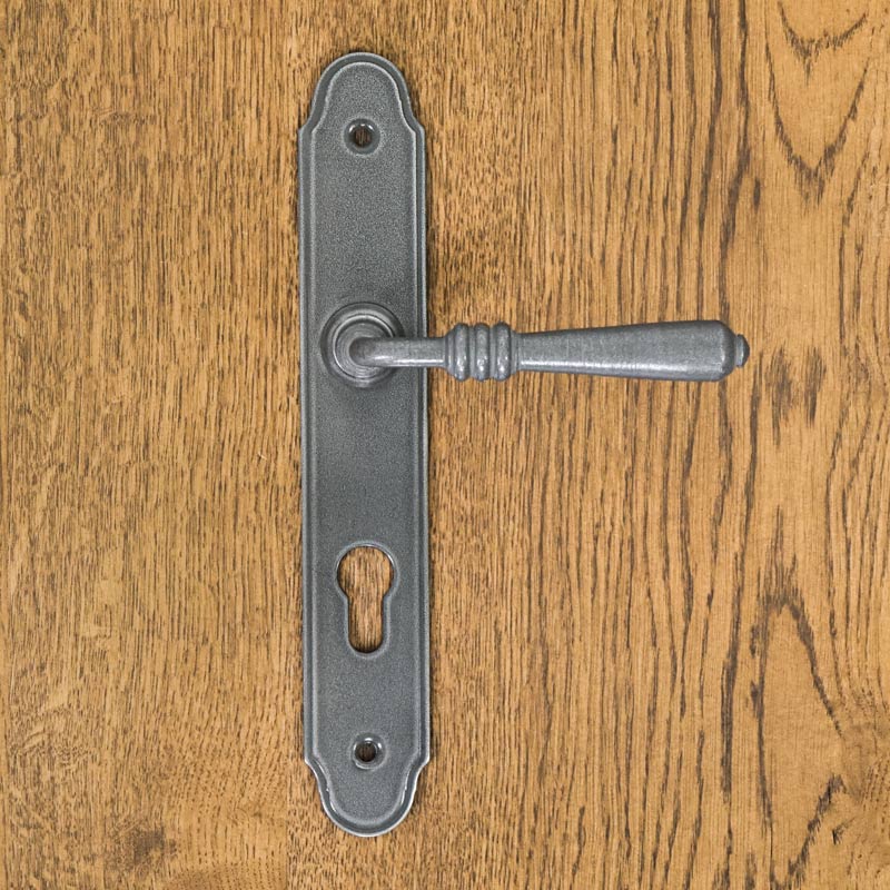 DEVON handle with plate for 72mm insert, STEEL