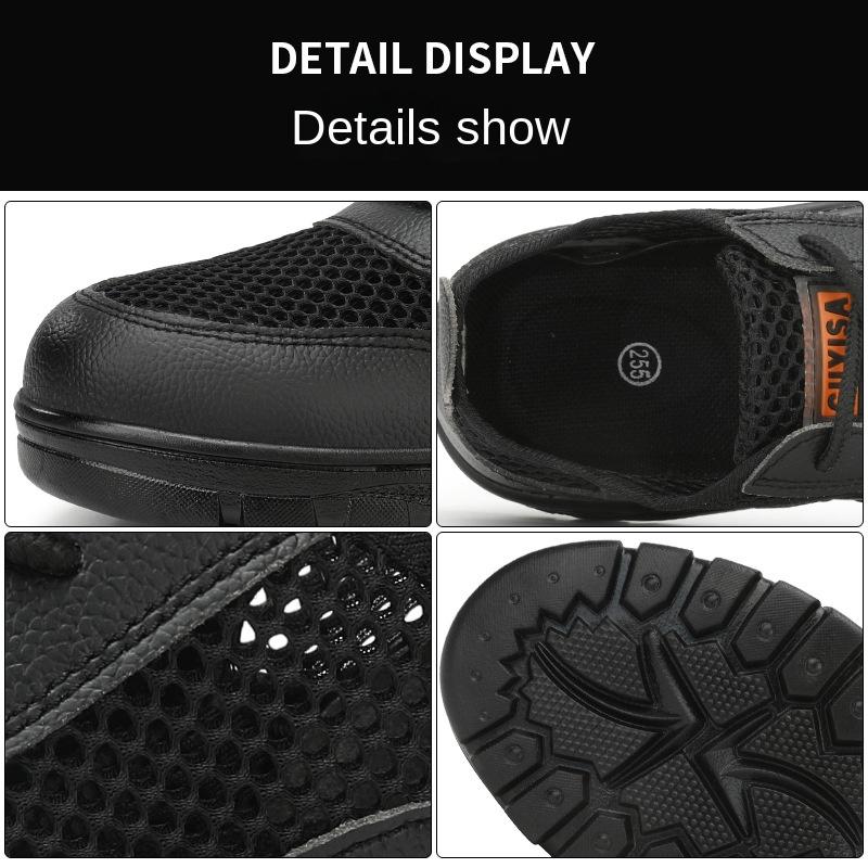 Anti-smashing and Anti-piercing Labor Insurance Shoes, Durable Steel Baotou Construction Site Protective Steel Plate Work Shoes