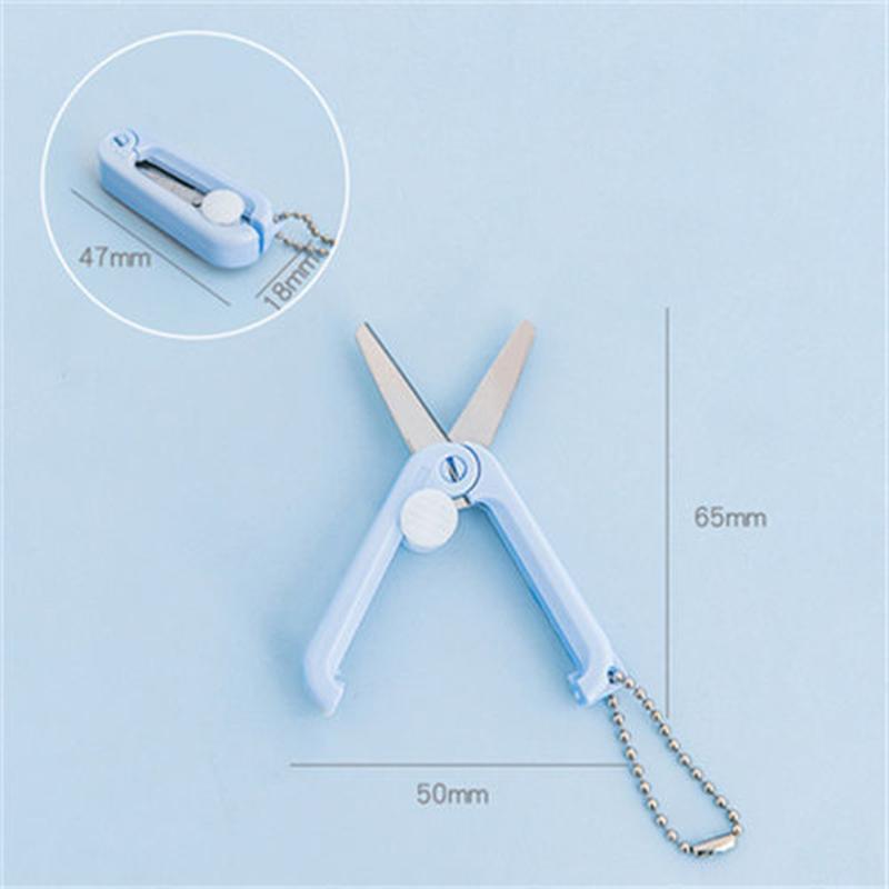 Mini Portable Portable Small Scissors Creative Paper-cutting Notebook Tool That Can Be Extended and Folded