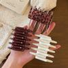 Vintage Cross Comb Hair Claws for Women Girls Fashion Acrylic Solid Color Double Side Comb Clamp Tooth Hairpin Hair Accessoriees