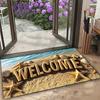 Beach Wave Kitchen Decorative Mat Non-slip Entrance Area Decorative Mat Soft  Perfect for Kitchens Laundry Rooms and Door Mats