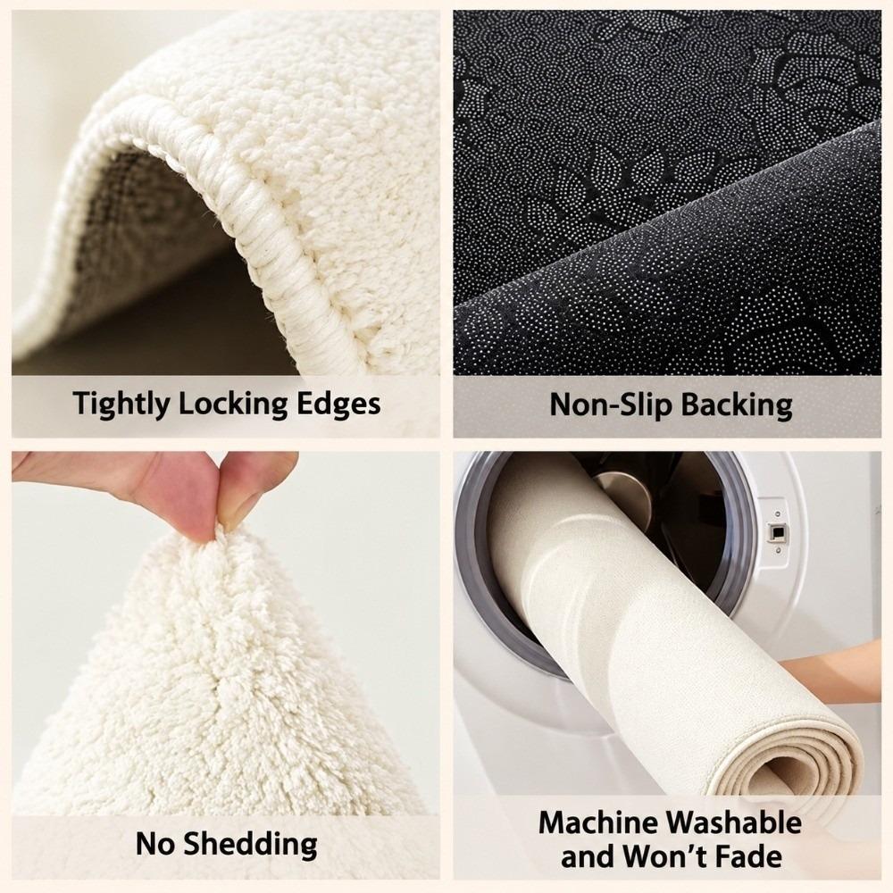 Imitation Cashmere Animal Round Carpets Soft Bedside Carpet Home Decorative Carpet Home Decor