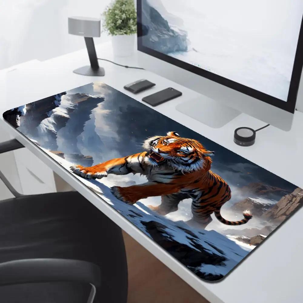 Tiger Mousepad Nonslip HD Print Large Size xmm Desk Mat Keyboard Pad Rubber Carpet Computer Rug Gamer Mousepads For PC