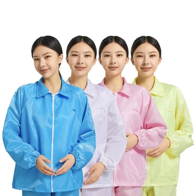 Women's Anti-Static Short-Sleeve Cleanroom Lab Coat