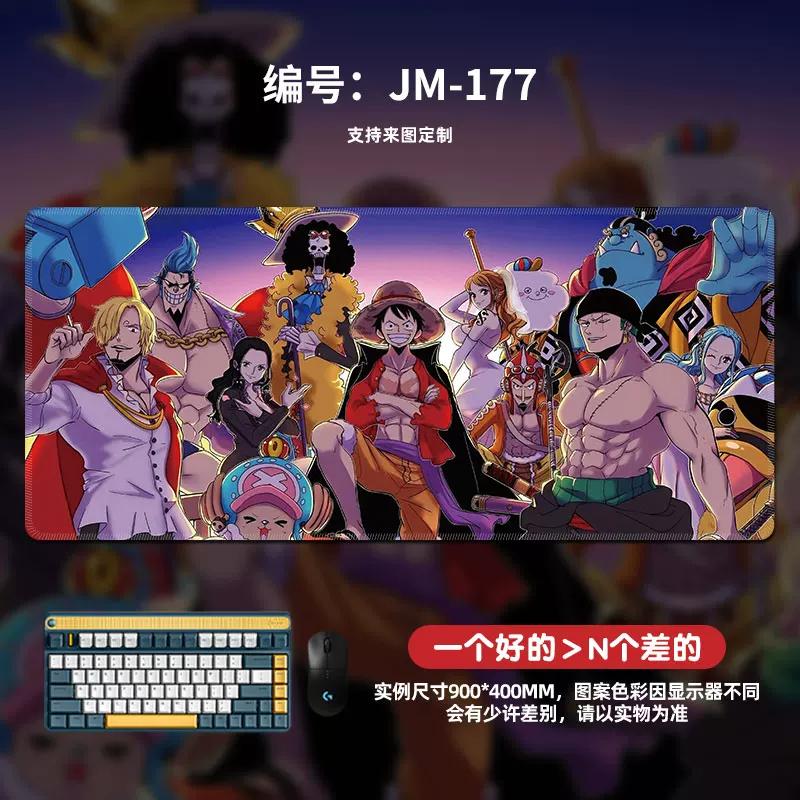 High Definition Pattern ONE PIECE Mouse Pad Oversized Animation Luffy Boys Gaming Table Mat Computer Pad Office Waterproof Non-slip Leather Mouse Pad