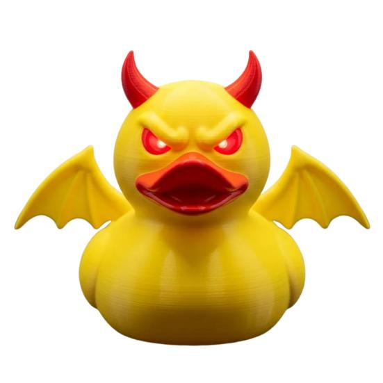 

Фигурка Демонической Утки Напечатанная на 3D-принтере Утка-Дьявол с Красными Рогами Крыльями Летучей Мыши Хэллоуин Готическая Коллекционная Статуэтка Настольный Домашний Декор для Подростков Взрослых