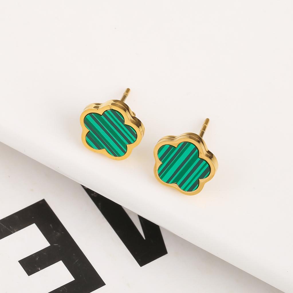 Nerezová ocel Nevyblednoucí Minimalistický Kreativní Rostlina Živý List Okvětní Lístek Květina Přívěsek Náhrdelník Náušnice Náramek Šperky Set