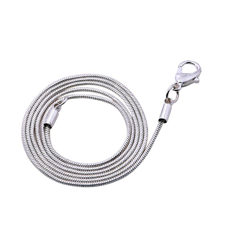 Модные Мужские Украшения Змеиная Кость Цепь Посеребренная Змеиная Цепь Ожерелье для Женщин Чокер Ожерелье Вечерние Украшения Подарок Collares 40cm серебряный