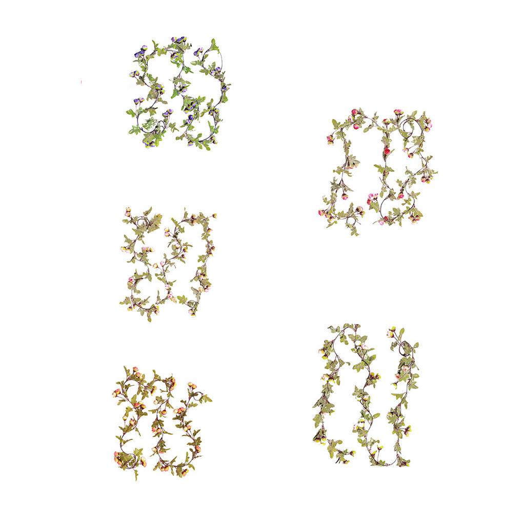 Artificial Rose Vine Garland Plants Foliage Outdoor/Home Trailing Flower
