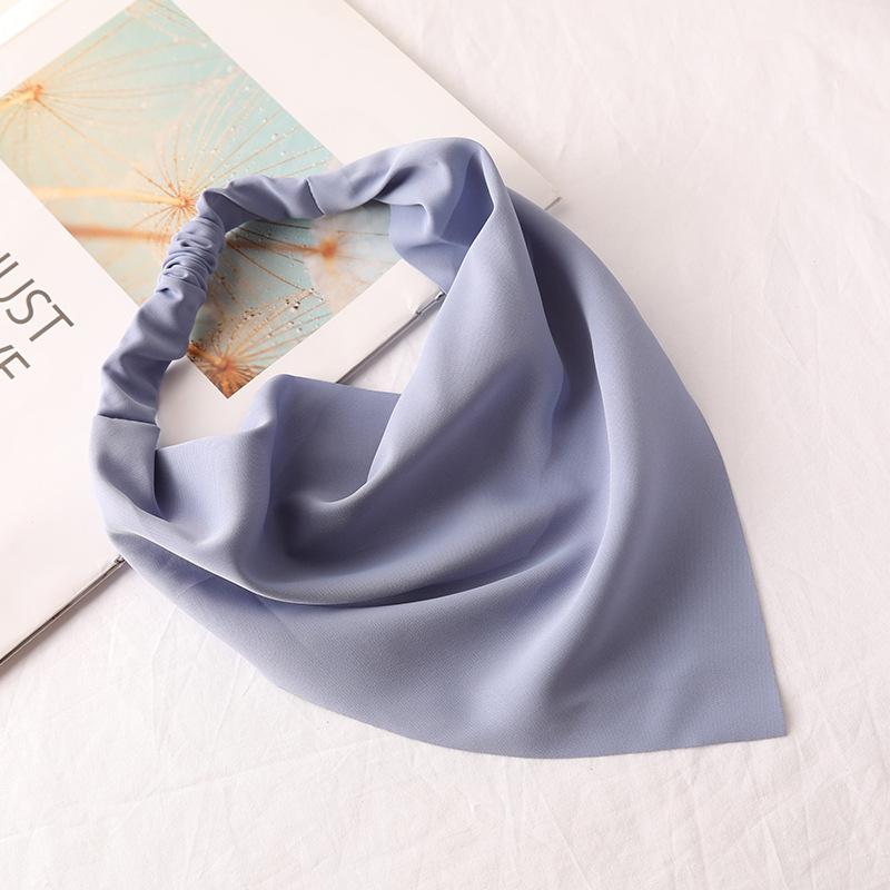 Versatile Solid Color Chiffon Headscarf And Versatile Headband