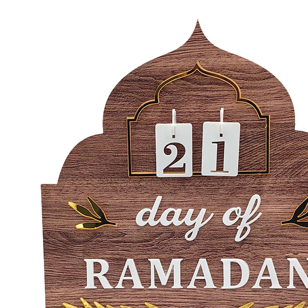 Ramadan-Dekoration, Holzfigur, Kunsthandwerk, Kalender, Statue, Tischdekoration für den Flur