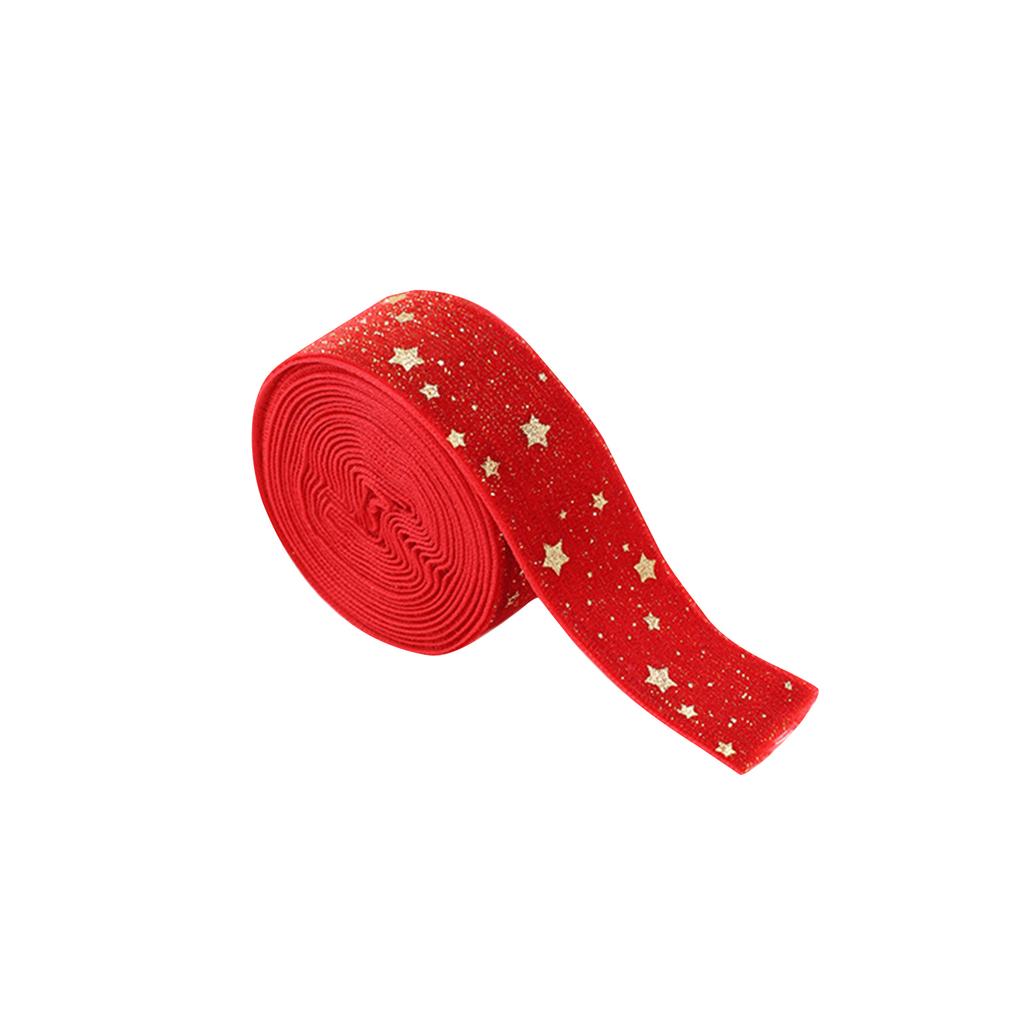 Christmas Ribbon Fabric Bow Gift Wrapping Ribbon Velvet Printed Ribbon Suitable For Holiday Wedding Decoration