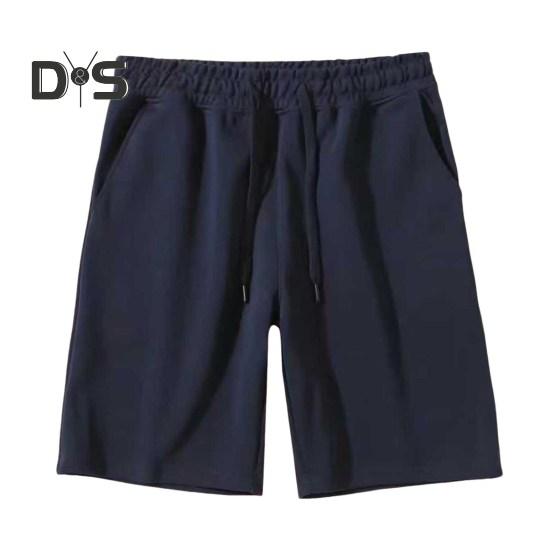

Мужские повседневные шорты, однотонные, обычного кроя, с укрепленными карманами, регулируемые летние шорты со шнурком M синий