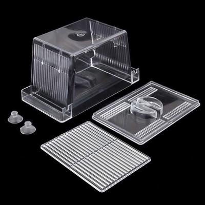 Aquarium Vis Kweek Isolatiebox Vis Kweekbak Acryl Verdeelwand Vis Incubator Houder Hangend Aquarium Kweekbak Isolatiebox