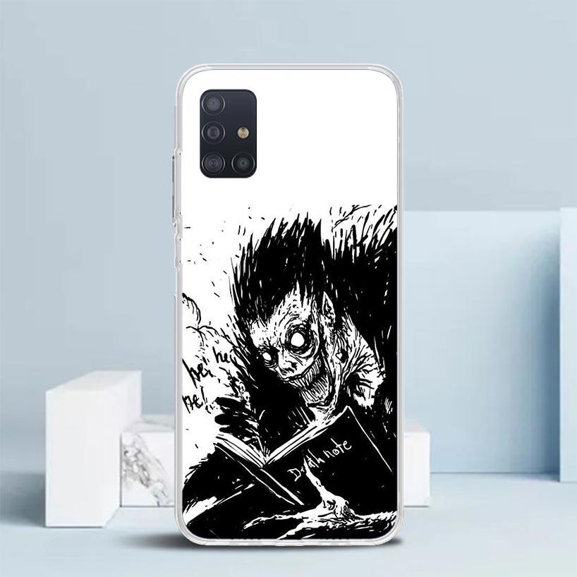N-Note D-Death Anime Ryuk Soft Cover for Samsung Galaxy A12 A22 A32 A52 A72 A02S Phone Case Note 20 Ultra 10 S10 Plus A51 A71 A5