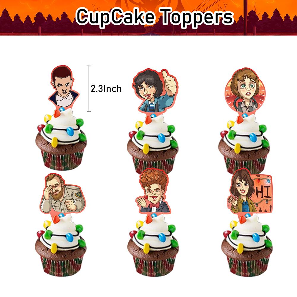 32pcs Stranger Party Decorations Included Cake Topper Balloons Banners