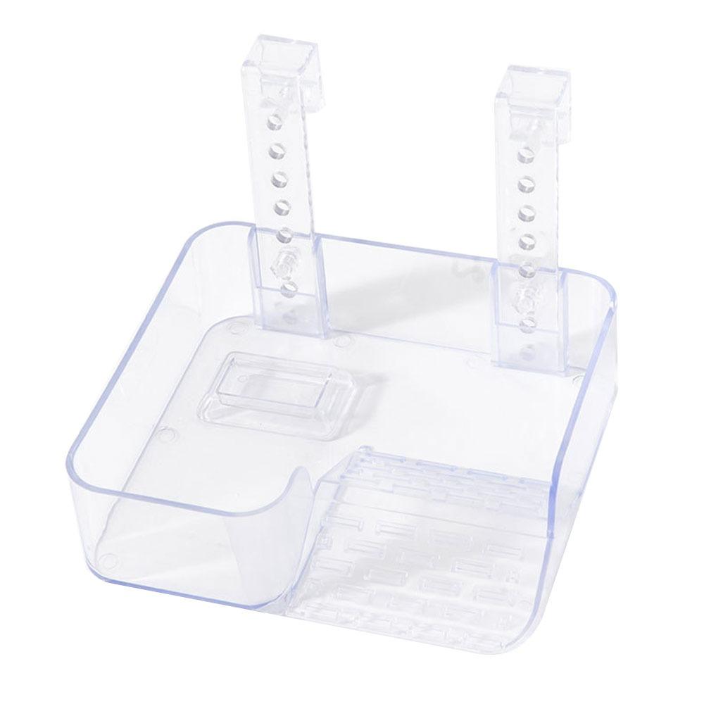 Transparent Acrylic Turtle Sunbathing Platform with Basking Area Suction Cup Turtle Drying Platform Floating Dock