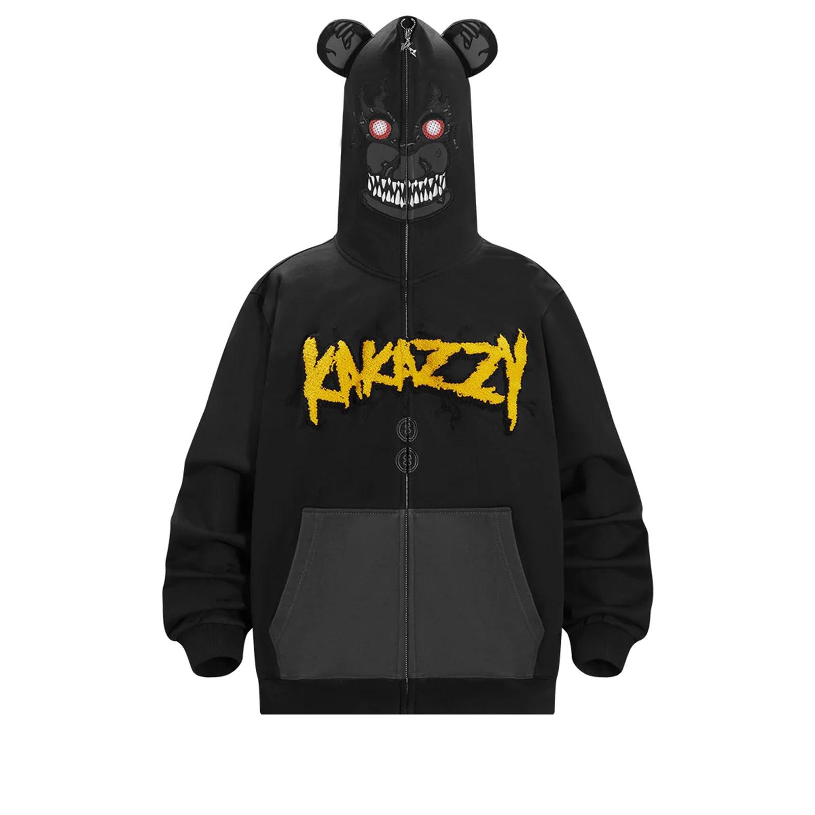 

Унисекс Модная Повседневная Свободная Толстовка С Длинными Рукавами На Молнии С Капюшоном XL чёрный