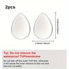 2 Pezzi Spugnetta Makeup in Silicone a Forma di Lacrima - Trasparente, Cipria Makeup in Silicone - Senza Profumo, Lattice Naturale, Riutilizzabile, Strumento di Bellezza