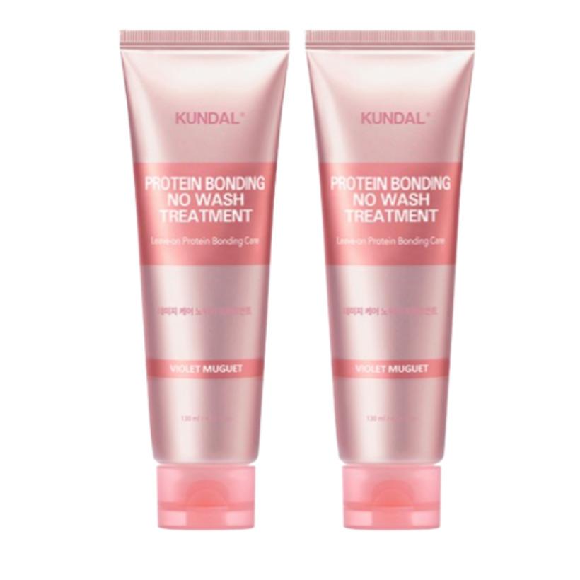 

Kundal Protein Bonding No Wash Hair Treatment Leather Iris 130ml 2ea K-Beauty