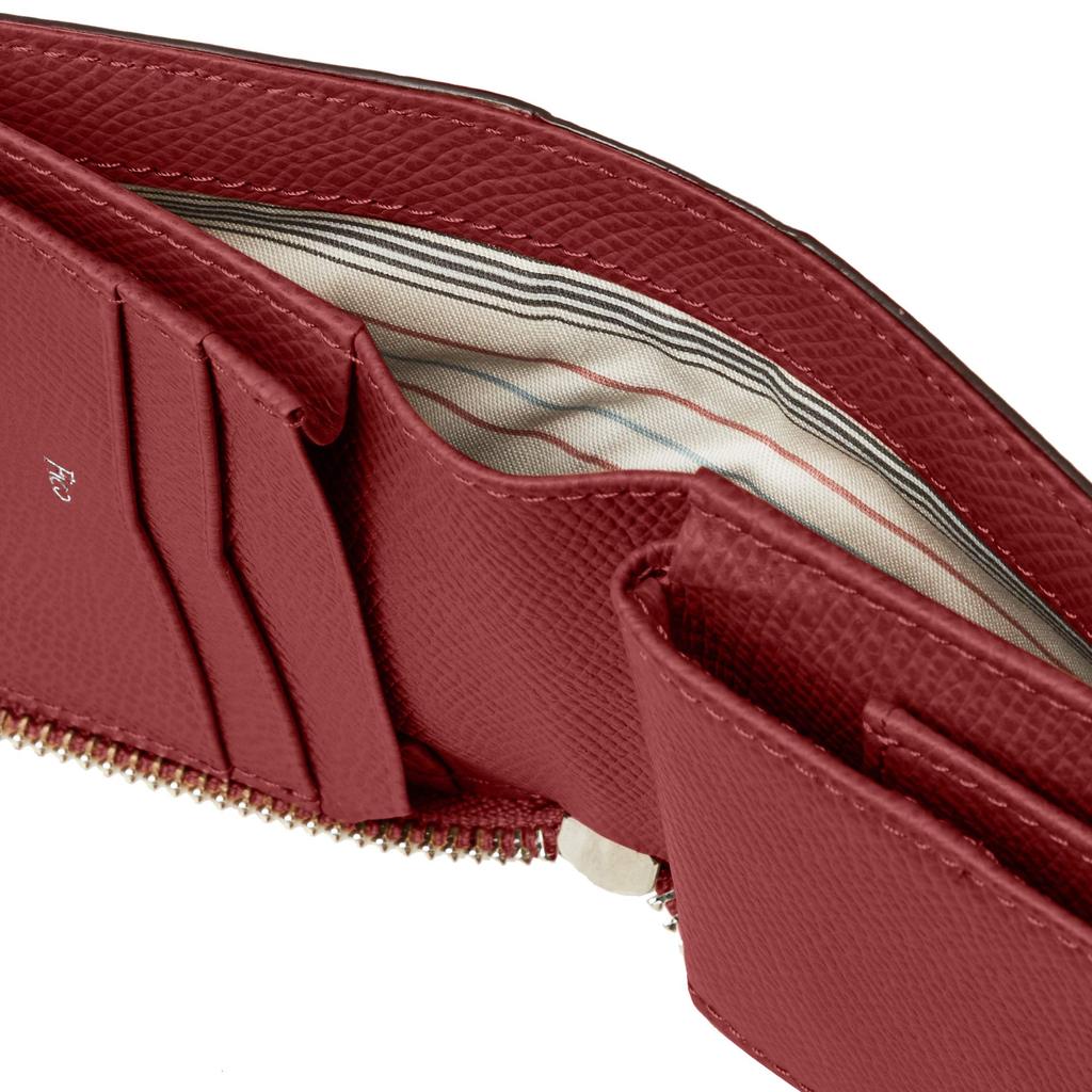 Fico Men's Inigio Mini Wallet with Large Zipper, Bifold, Wine, 58898