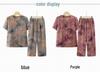 Grandma's Summer Two-Piece Set: Short-Sleeve Round-Neck Shirt for Middle-Aged and Elderly Women