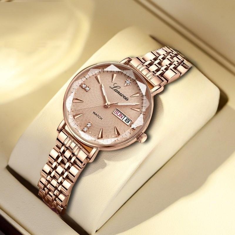 Women's Watch Calendar Fashion Steel Strap Temperament Quartz Women's Watch
