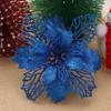 Year Decor Glitter Fake Flowers Christmas Tree Decorations Home Xmas Ornaments Christmas Flowers