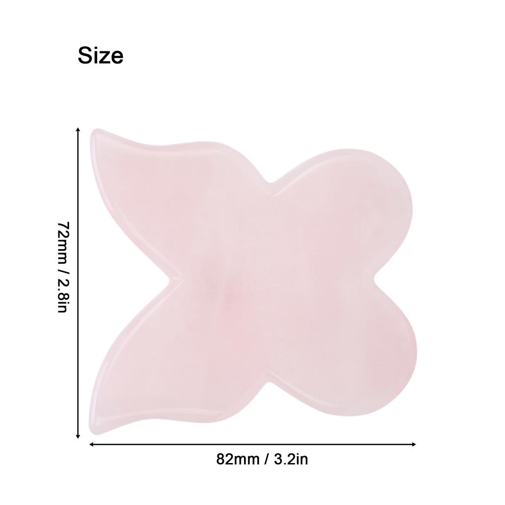 Pink Jadestone Scraping Board Butterfly Shape Massaging Gua Sha Board Scrapping Tool