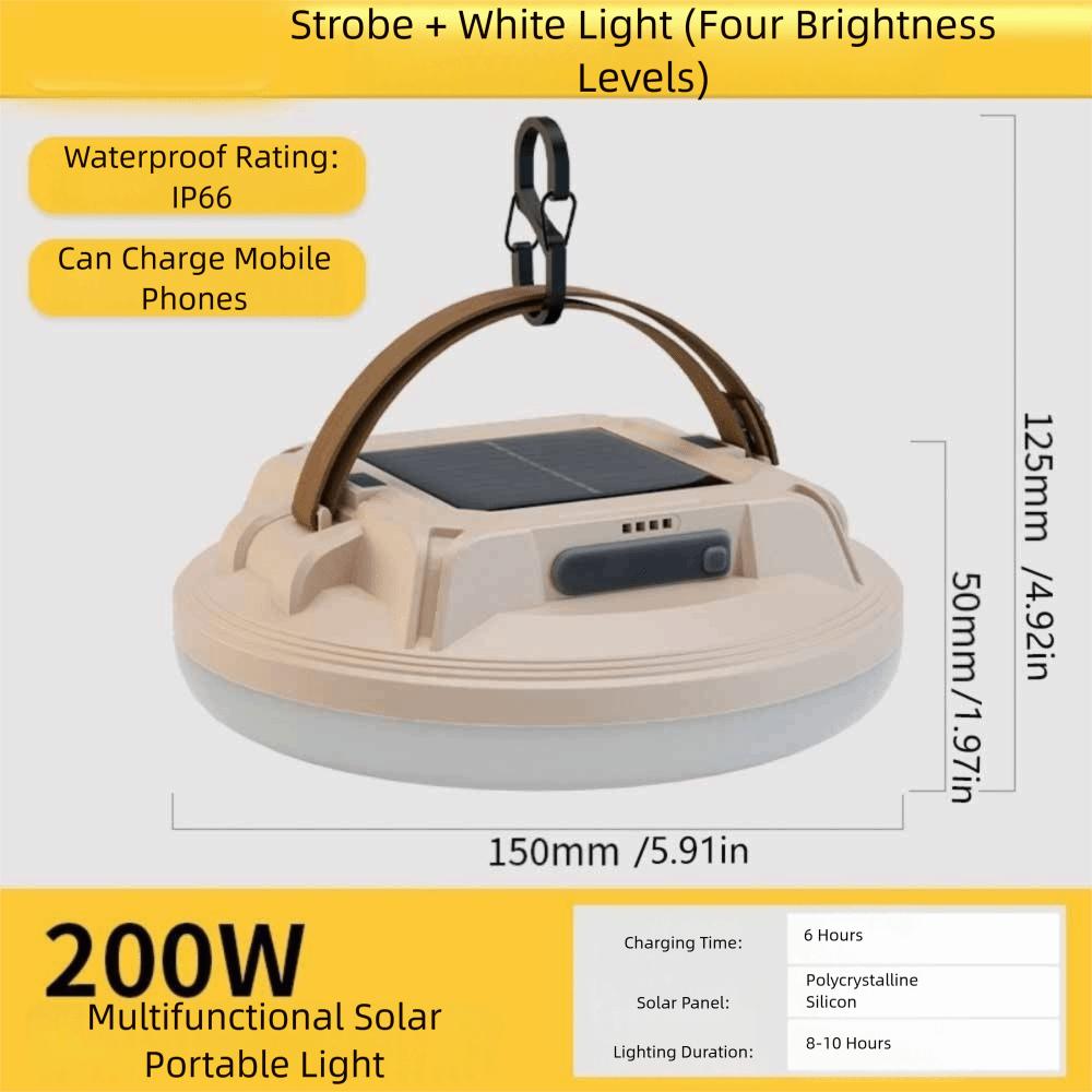 Hanging Hook Solar LED Camping Light Rechargeable Battery Working Repair Lamp  Tent Use