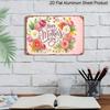 2D Flat Happy Mother Day Floral Arrangement Aluminium Metal Sign Fun & Quirky Creativewall Decor Art 8 * 12 Inches Poster for Office Living Room
