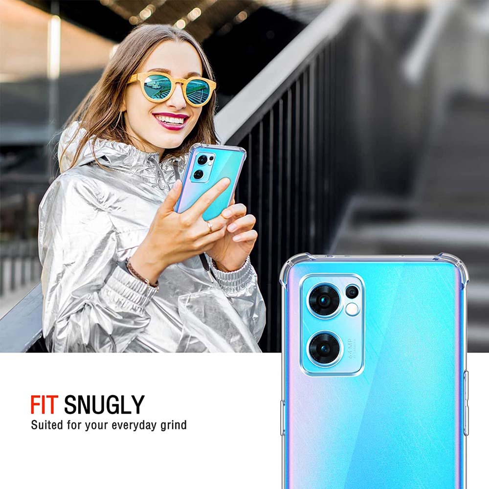 Clear Case For Oppo Find X5 Lite X5 Pro Thick Shockproof Soft Silicone Phone Cover for Oppo Find X3 Neo X3 Pro A17 A57s A57 A78