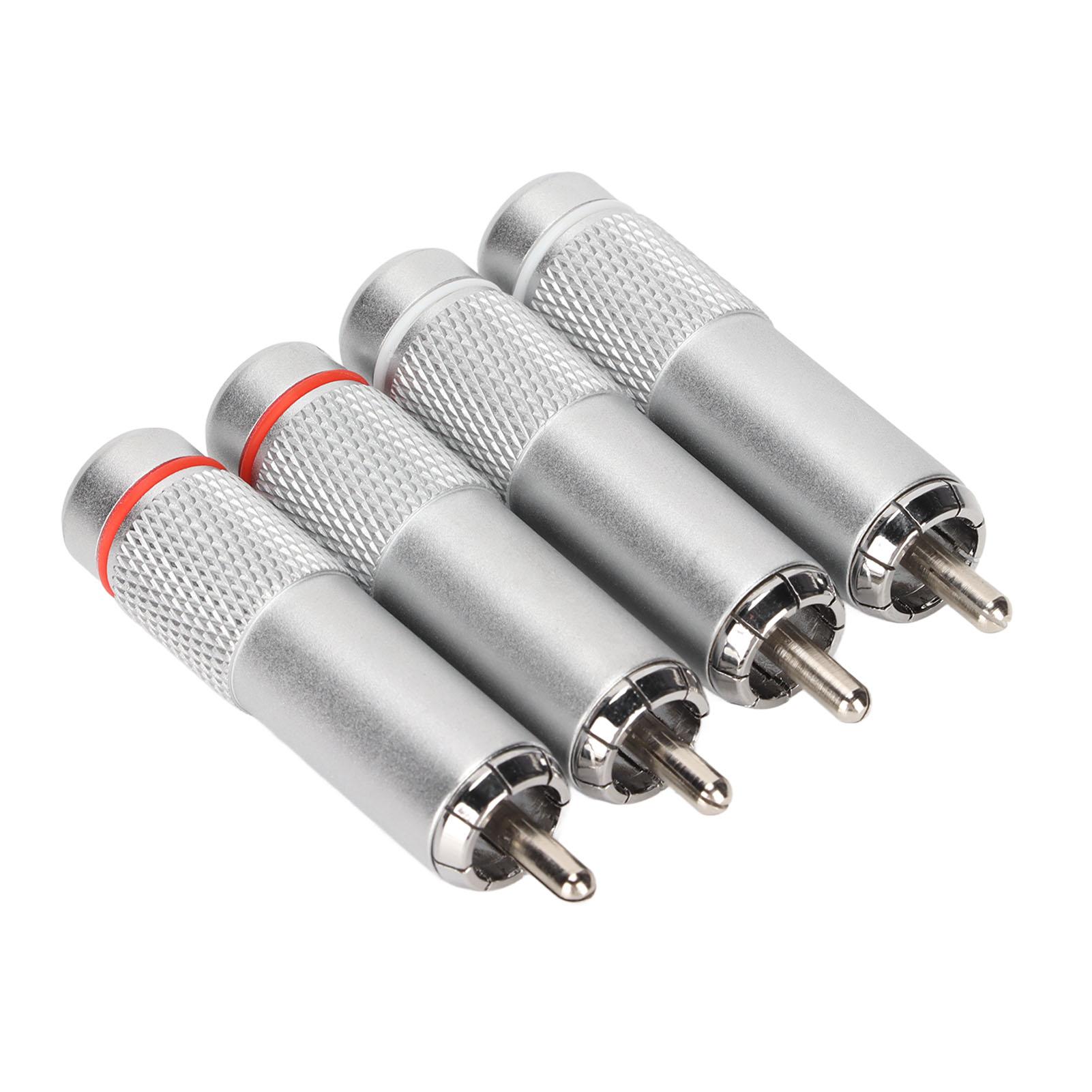

4 шт. RCA звуковой разъем DIY хромированный с низкими потерями сварка RCA штекер для профессионального звука