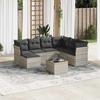VidaXL Garden Lounge Set with Cushions 8 Pcs, Sofas with Adjustable Feet, Outdoor Furniture Set Patio Terrace, 3218002