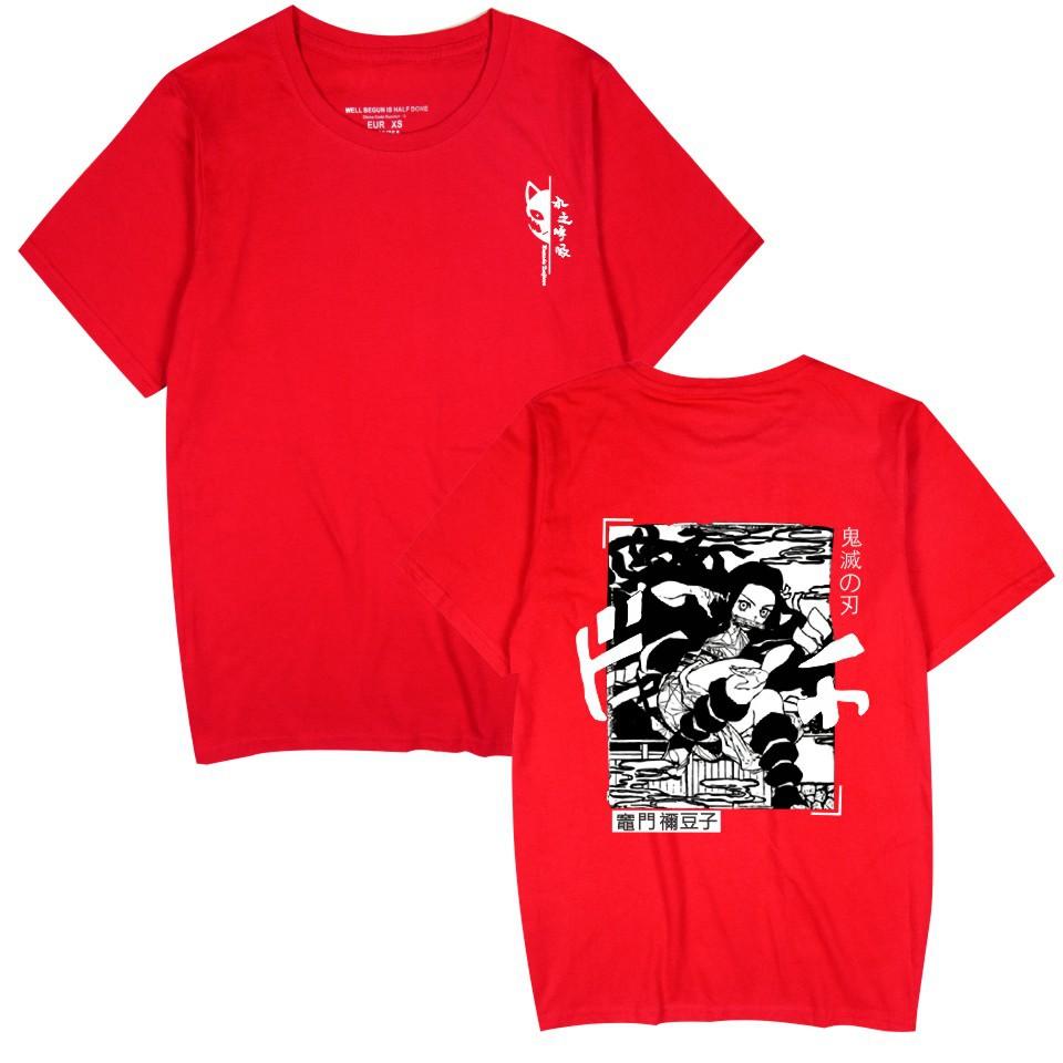 Japan Demon Slayer anime-themed short-sleeved T-shirts for men and women summer printed T-shirts 0038