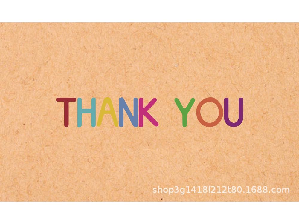 30er-Pack Dankesgrußkarten aus Kraftpapier – Blanko-Geschenkkarten