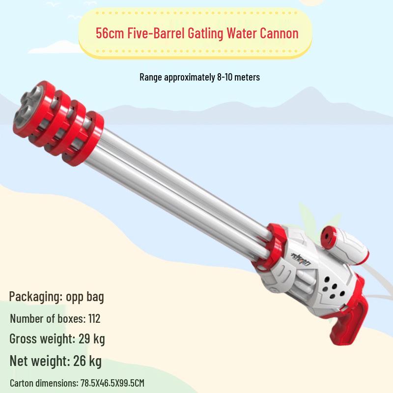 Summer Splash Festival Gatling Water Cannon Toy - Large Children's Water Gun